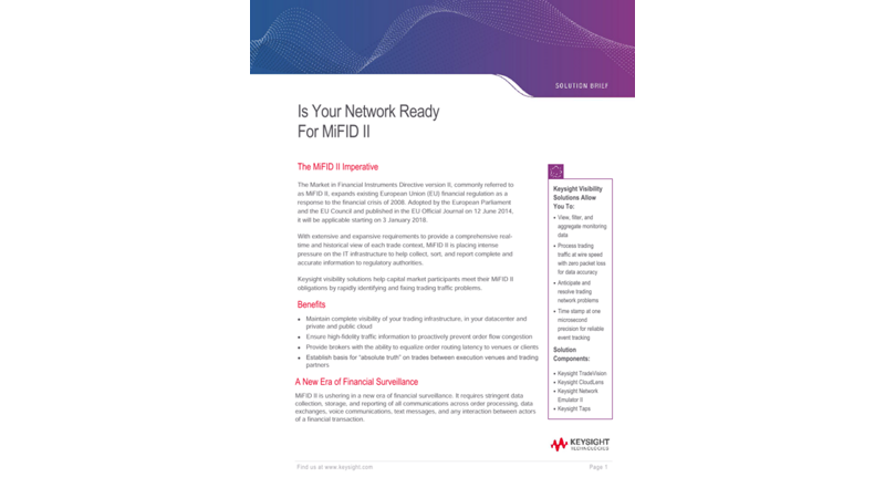 Is Your Network Ready For MiFID II